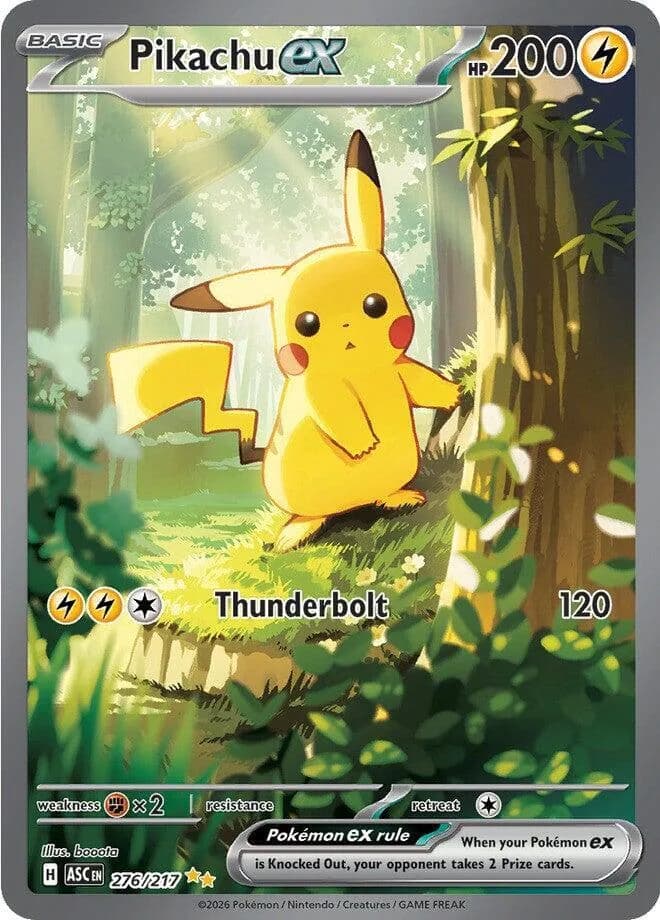 Pikachu ex sample card