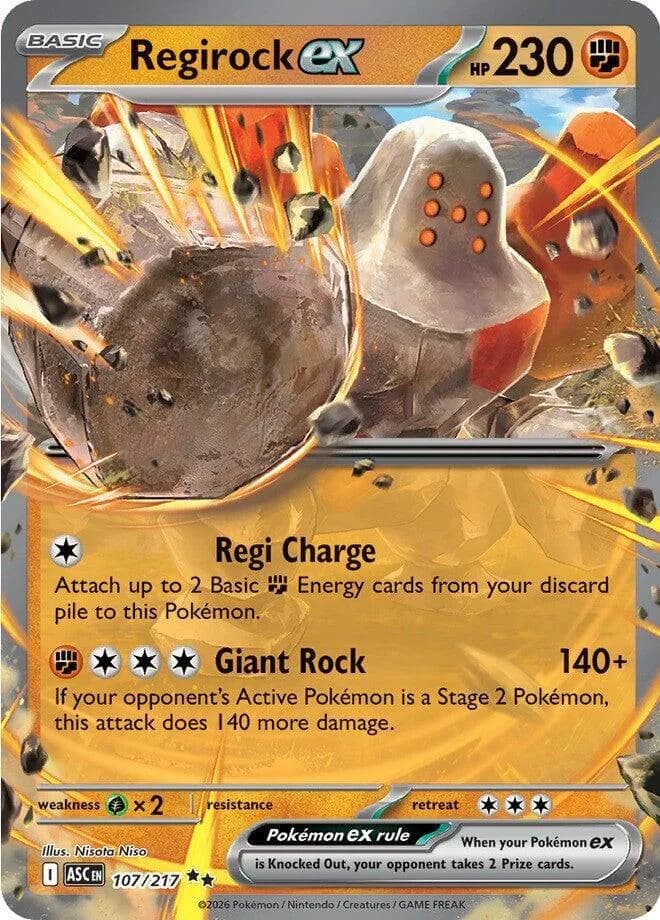 Regirock ex card