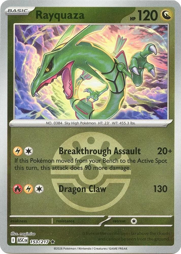 Rayquaza Friend Ball card