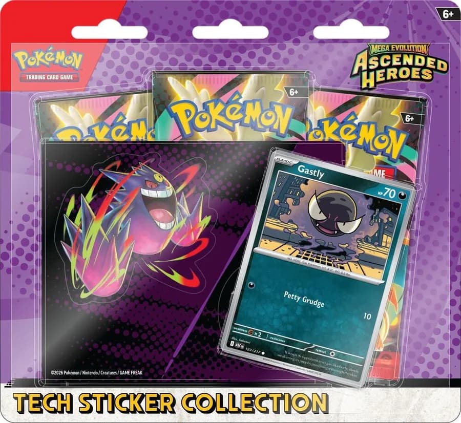 Mega Evolution Ascended Heroes Tech Sticker Collection Gastly sealed product image