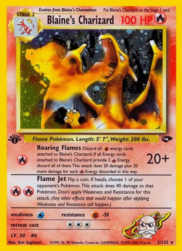 Blaines Charizard card