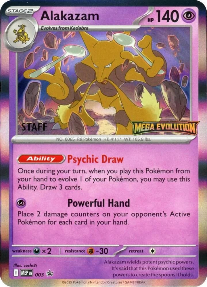 Alakazam 003 Staff card