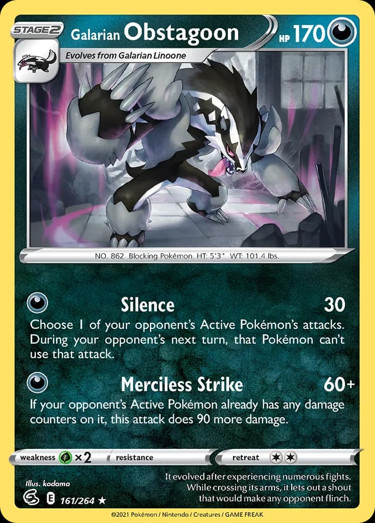 Galarian Obstagoon card