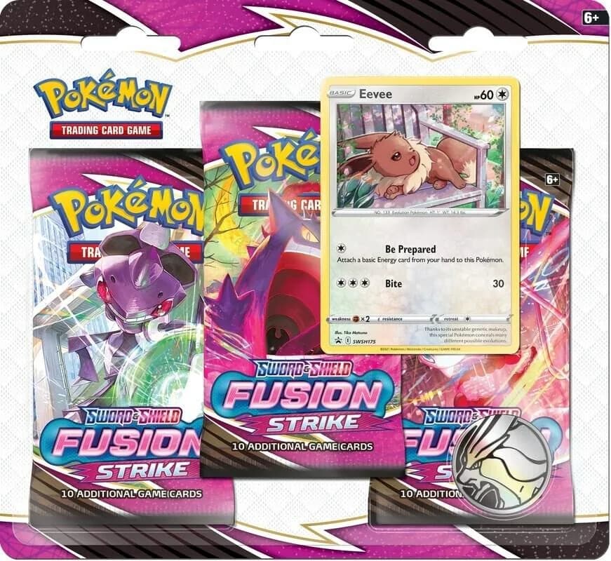Fusion Strike 3 Pack Blister Eevee card